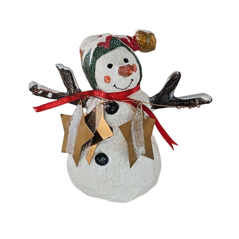 House Of Hatten Fire And Ice Snowman Figurine Vintage 1999 Denise Calla
